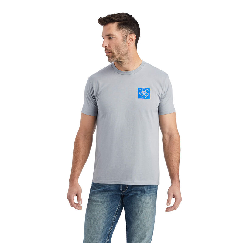 Ariat T-Shirts Herren - Linear Octane Grau ( SAFJM-4710 )